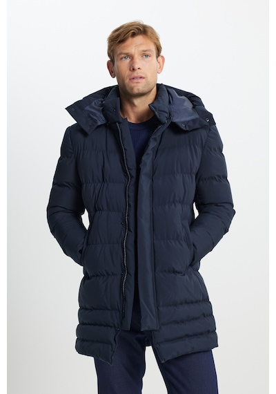 AC&Co / Altınyıldız Classics Erkek Lacı Standart Fit Normal Kesim Çıkma Kapüşon Dik Yaka Yan Cepli Kaban Lacivert AC&Co / Altınyıldız Classics Erkek Lacı Standart Fit Normal Kesim Çıkma Kapüşon Dik Yaka Yan Cepli Kaban Lacivert