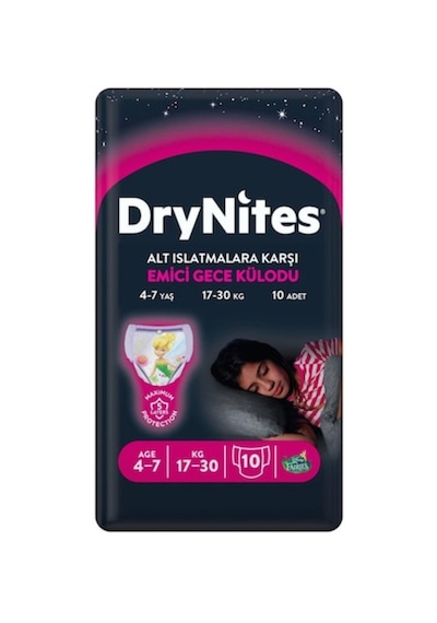 Huggies Drynites Kız Gece Emici Külodu 4 7 Yaş 30 Adet 3'lü