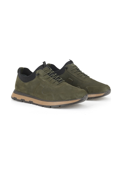 Ziya, Erkek Hakiki Deri Sneaker 1531037z24112 Haki 1531037z24112 610 Haki