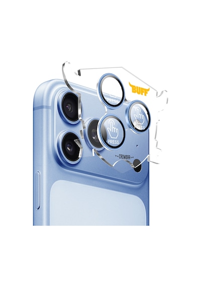 Buff İphone 18 Pro / 18 Pro Max Titan Metal Kamera Lens Koruyucu Blue Mavi