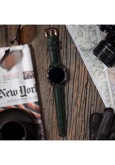 Vagave Huawei Watch 4 GT2E GT3 Pro 20 - 22 MM Deri Kordon