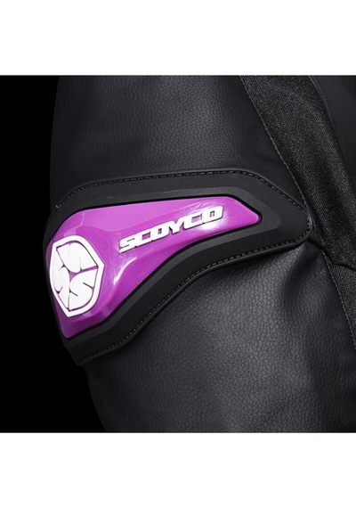 Ebakbak Motosiklet Kadın Montu 4 Mevsim Maxdura 600-d Dayanıklı Kumaş Ve Deri Women Motor Mont Purple