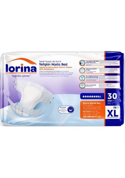 Lorina Bel Bantlı Xl Hasta Bezi 30 Lu XL