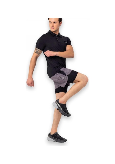 Merrell M4Pacem Polo Yaka Kısa Kollu Siyah Erkek T-Shirt Siyah