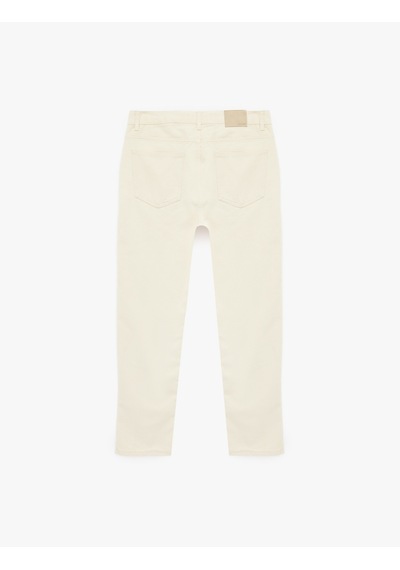 Koton Normal Bel Pamuklu Vintage Straight Fit Jean Pantolon Ekru 6sam40044nd