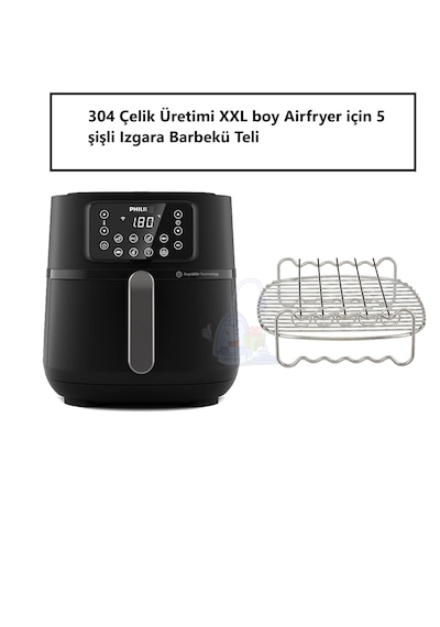 Philips Uyumlu Hd9285/96 Airfryer 5000 Serisi Xxl Connected Fritöz Izgar