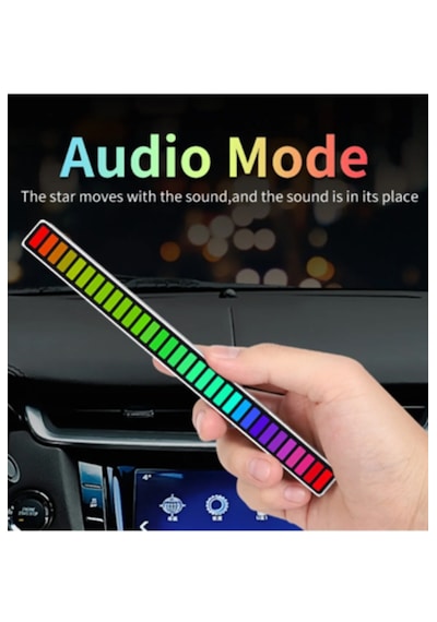 Sese Duyarlı Ritim Çubuğu,rgb 32led Işık Araç İçi Ekolayzer