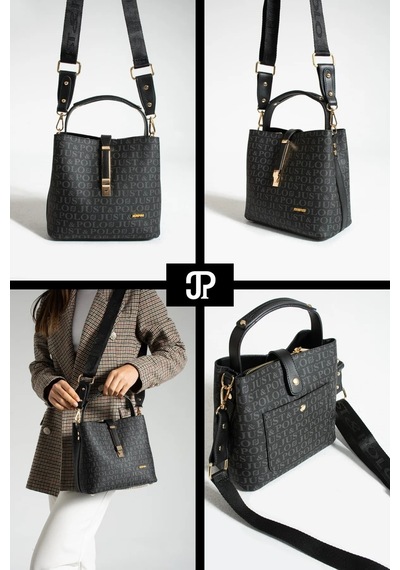 Just Polo Kadın Günlük Kullanıma Uygun Şık El Ve Omuz Çantası Shoulder Bag Siyah