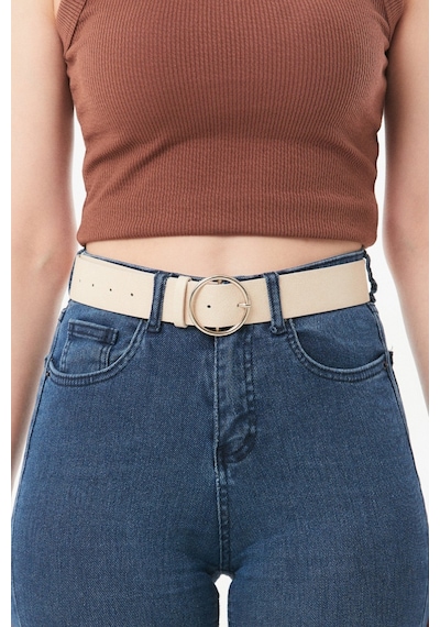 Fullamoda Halkalı Kemer- Taba 20MAKS5268142189-1-Bej
