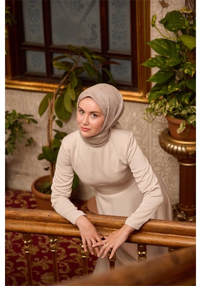 Silk Home Monogram Pamuk İpek Eşarp 130001-12 gri