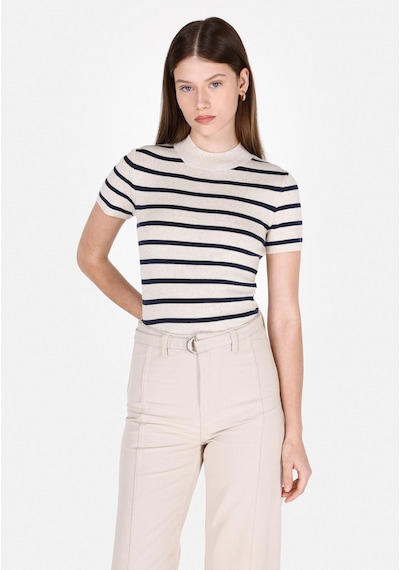 Colin's Colins Slim Fit Yarım Balıkçı Yaka Kadın Bej Kısa Kol Kazak Cl1073127 Q1.v2 Bme Bej