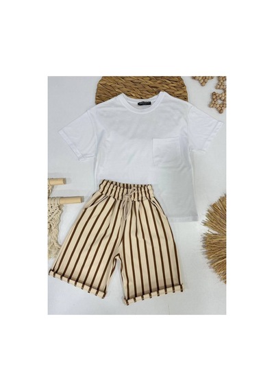 Genel Markalar Luniva Butik Erkek Çocuk Çizgili Şortlu 2'li Yazlık Takım Siyah Çizgili & Kahverengi Çizgili Seçenekli Kahverengi Genel Markalar Luniva Butik Erkek Çocuk Çizgili Şortlu 2'li Yazlık Takım Siyah Çizgili & Kahverengi Çizgili Seçenekli Kahverengi