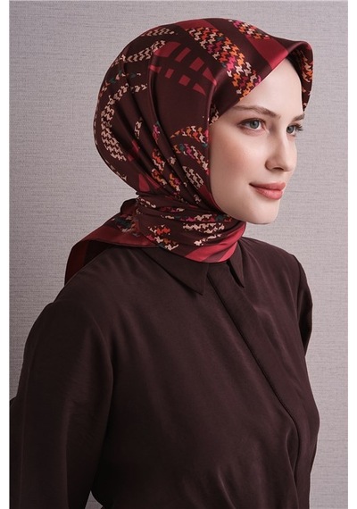 Armine Saf İpek Twill Eşarp 9634d 82 Koyu Mavi