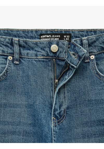 Koton Standart Bel Normal Bel Düz Paça Denim Pantolon - Mark Straight Jeans Orta İndigo 6sam40300nd Koton Standart Bel Normal Bel Düz Paça Denim Pantolon - Mark Straight Jeans Orta İndigo 6sam40300nd