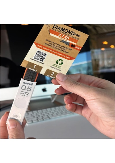 Uni Nano Diamond Pro 2b 0,5 Kalem Ucu Yedeği Refill 80 Li 1 Adet