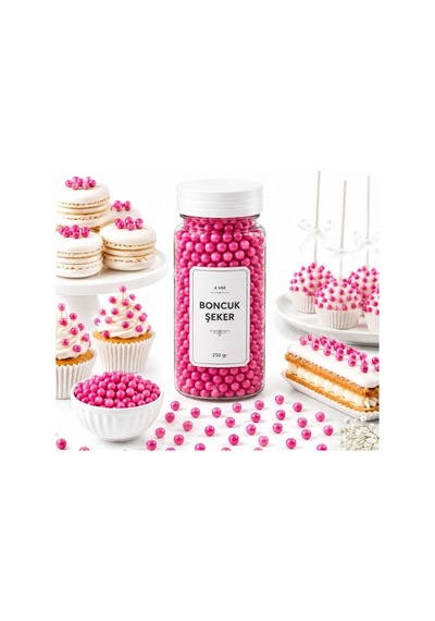 Dr. Gusto 4 Mm Pembe Boncuk Şeker 250 Gr