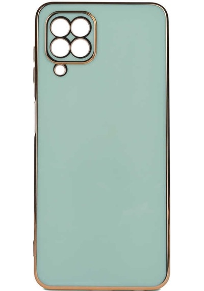 Teknomoda Samsung Uyumlu Galaxy M22 Kılıf Kenarları Gold Kamera Korumalı Renkli Pastel Silikon