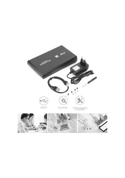 3.5" İnç Sata Metal Hdd Kutusu Harddisk Kutu Usb 2.0 Dd-150
