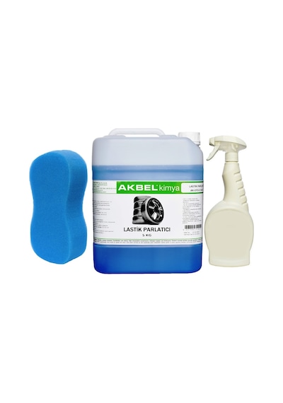 Akbel Lastik Parlatıcı 5 Kg Uygulama Spreyi ve Sünger