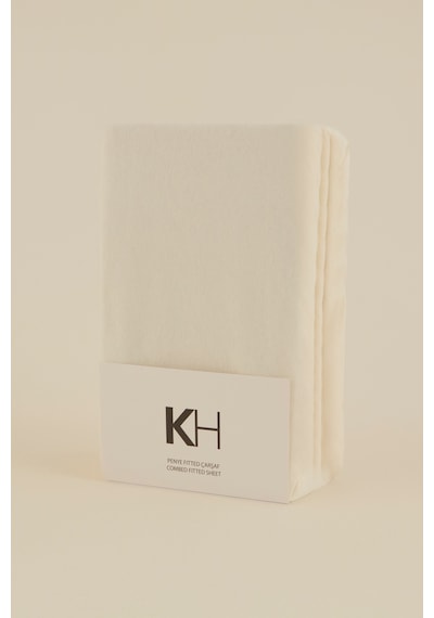 Karaca Home Penye Fitted Çarşaf Tek Kişilik 100x200+30 Cm Offwhite Beyaz