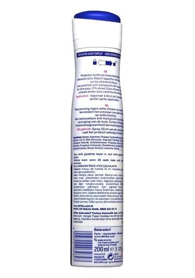 Nivea Deodorant 200 Ml Kadın Black&white Invisible Clear 12'li Paket