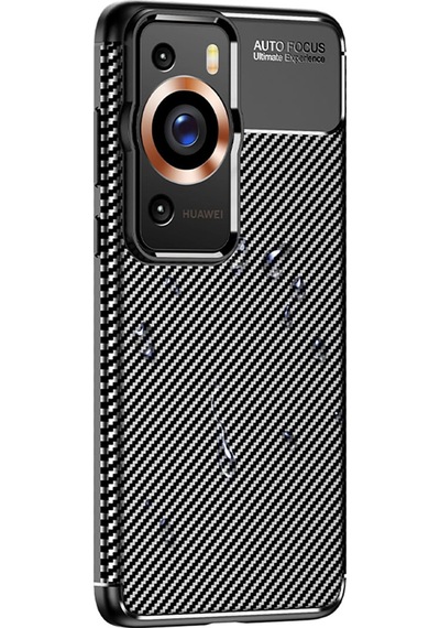 Huawei P60 Pro Kılıf Zore Negro Karbon Tasarım Silikon Kılıf