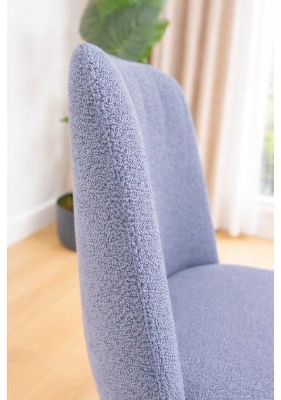 Mutfak Sandalye Kılıfı-büyük Oval Likral Kum Desen Yıkanabilir Lastikli Sandalye Örtüsü Chair Cover Antrasit