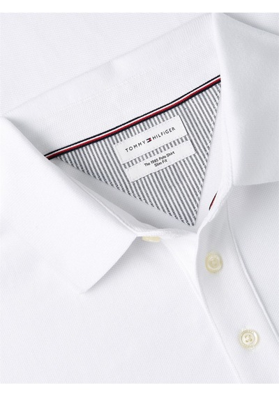 Tommy Hilfiger Core 1985 Slım Polo Erkek Beyaz T-shirt - Mw0mw17771