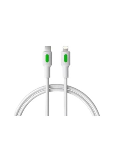 Type C-lightning Pd Hızlı Şarj Kablosu Beyaz + Yeşil/beyaz Uç 150 Cm