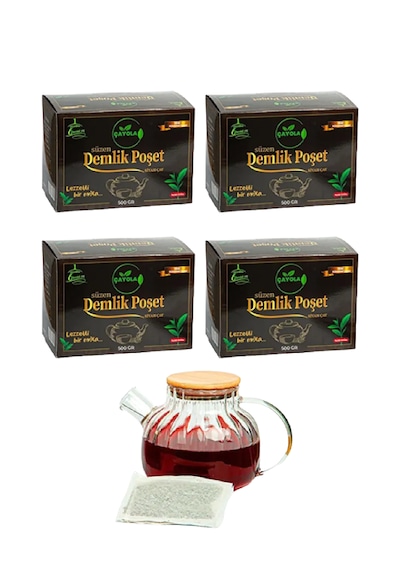 Çayola Süzen Demlik Poşet Premium Siyah Çay 500 Gr X 4 Adet