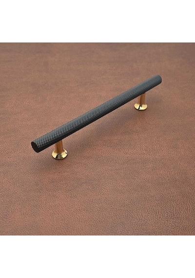 Doruk Siyah Gold Tv Ünitesi Vestiyer Yatak Odası Mutfak Dolap Çekmece Kulpu 128 Mm 128 Cm 5 Adet