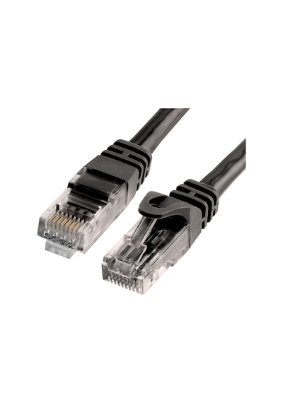 0.5 Metre 50 Cm Cat6 Kablo - 23 Awg - Siyah