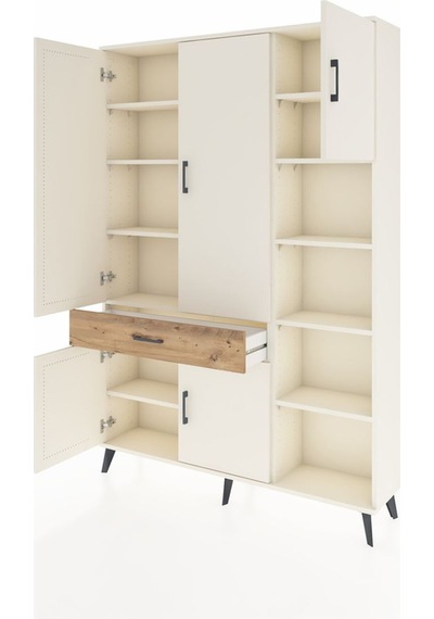 Arges Dolap 10 Raflı Tek Çekmeceli 5 Kapaklı 132x30x195 Aytaşı-aytaşı/çam Aytası/atlas Çam Arges Dolap 10 Raflı Tek Çekmeceli 5 Kapaklı 132x30x195 Aytaşı-aytaşı/çam Aytası/atlas Çam