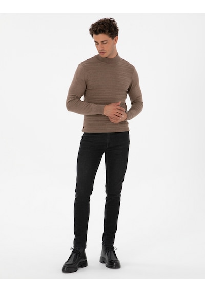 Pierre Cardin Erkek Vizon Kazak /triko 50315751-vr174 Vizon