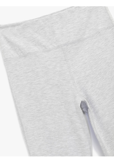 Koton Yüksek Bel Slim Fit İspanyol Paça Spor Tayt Gri Melanj 6wak40131nk Gri Melanj