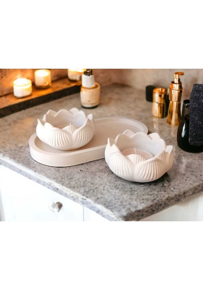 Bernami Biblo Pinterest Şık Oval Standlı Lotus Çiçek Mumluk Ve Kokulu Mum Seti