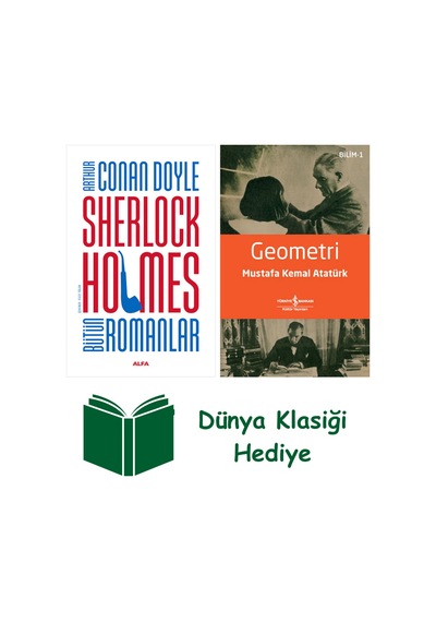 Sherlock Holmes - Bütün Romanlar Ciltli + Geometri + Dünya Klasiği Hediye
