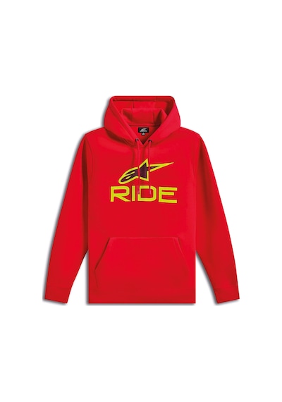 Alpinestars Ride V3 Hoodie Kapüşonlu Sweatshirt Kırmızı Sarı Çok Renkli