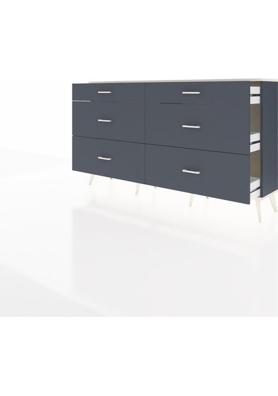Arges Konsol 6 Çekmeceli 176x30x99 Antrasit-aytaşı/antrasit Antrasit-aytaşı/antrasit