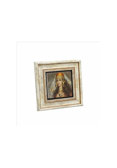 Osmanlı Kadın Çizimi Baskılı Taş Tablo 20x20