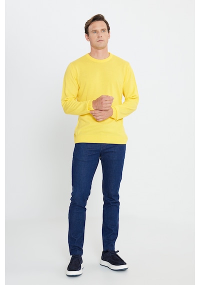 AC&Co / Altınyıldız Classics Erkek Sarı Standart Fit Normal Kesim Bisiklet Yaka Triko Sarı AC&Co / Altınyıldız Classics Erkek Sarı Standart Fit Normal Kesim Bisiklet Yaka Triko Sarı