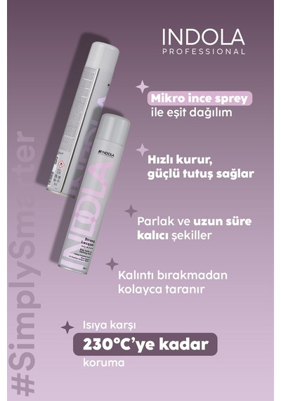 Indola Güçlü Sabitleme Ve Parlaklık Saç Spreyi 500 Ml.