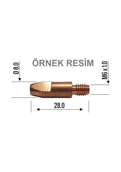 Magmaweld Kaynak Kontak Meme Ucu M6X0,8Mm - 20 Adet