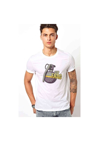 Fıre Inthe Hole Baskılı Beyaz Erkek Tshirt