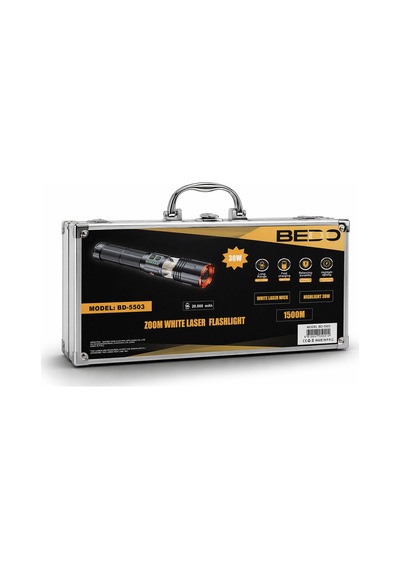 Bd-5503 30w Tg Led Alüminyum Alaşımlı Zoomlu Type-c Şarjlı El Feneri