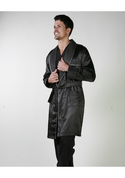 Ancelo 333 Saten Pijama Takım Ve Robdöşambr 3Lü Damat Çeyiz Set