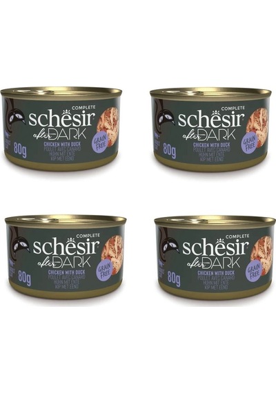 Schesir After Dark Parça Etli Tavuklu Ve Ördekli Konserve 80 Gr. X 4 Adet