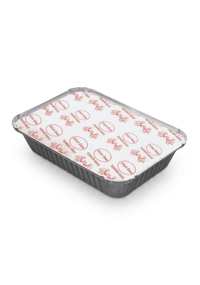 Şeylişeyler - Alüminyum Yemek Ve Meze Kasesi 2500 Gr 50 Adet - Büyük Boy Paket Servis Kabı Kapak Dahil Set