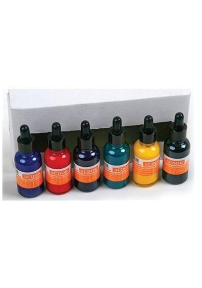 Südor Ebru Boyası Damlalıklı 30 Ml 6 Renk Sd856 Çok Renkli