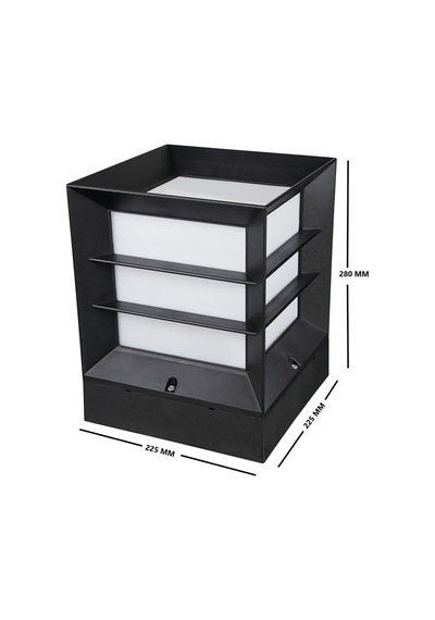 Zerpa Izgara Küp Set Üstü Bahçe Ayd. Arm.- Siyah- IP54-ZRF-13351